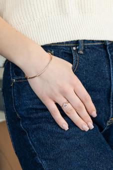 Damenring, Russisches Rotgold 585, mit Zirkonia