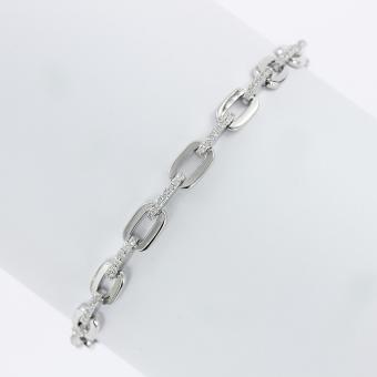 Reizendes Armband, Silber 925, mit Zirkonia, Breite ca. 5 mm, Länge ca. 18,5 cm