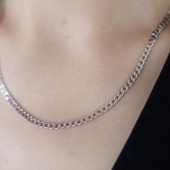 Цепочка из серебра 925 пробы, ширина ≈ 4 мм