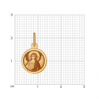 Иконка из золота с лазерной обработкой "Ангел Хранитель"