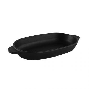 BriZoll HORECA Servierpfanne oval 10 cm. aus hochwertigem Gusseisen