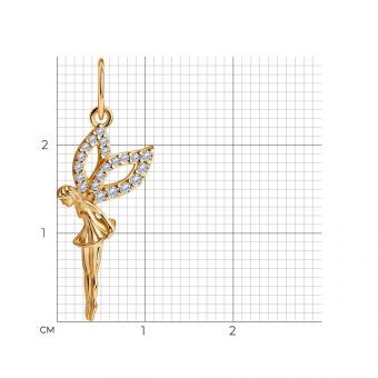 Anhänger Fee vergoldet in 925 Silber mit Zirkonia | Kaufbei Schmuck