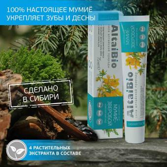 AltaiBio Zahnpasta Mumiyo-Johanniskraut, 75 ml