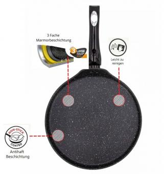 B-Ware Cheffinger Pfannkuchen - Crêpespfanne aus Aluminiumguss, Ø28cm Induktion