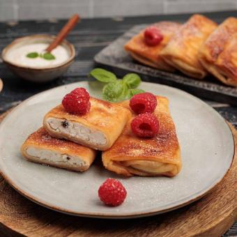 BARIN pancake set 2+2 with meat and quark filling, deep-frozen (4 х 520g)