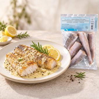 Argentinischer Seehecht ohne Kopf, küchenfertig ausgenommen (TK, 800 g)