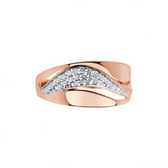 Sokolov Кольцо из позолоченного серебра 925 пробы с фианитами