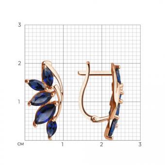 Sokolov Серьги из золота 585 пробы с синими корундами