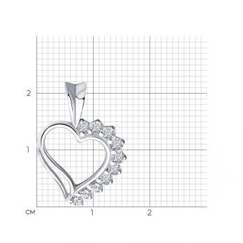 Sokolov Herz Anhänger aus 925 Silber mit Zirkonia