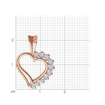 Sokolov Anhänger Herz 925 Silber vergoldet mit Zirkonia