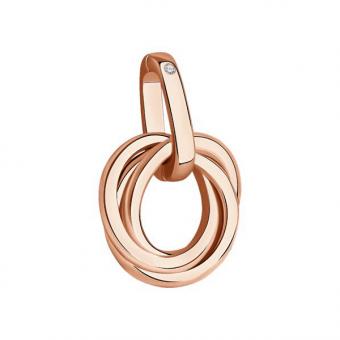 Sokolov pendant in 925 silver gold plated with one diamond