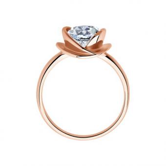 Sokolov Кольцо из позолоченного серебра 925 пробы с фианитами 