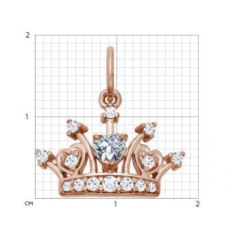 Sokolov Anhänger Krone aus vergoldetem 925 Silber mit Zirkonia