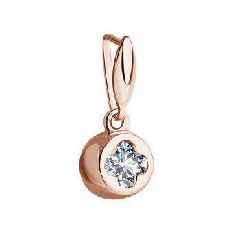 Sokolov pendant in 925 silver gold-plated with zirconia