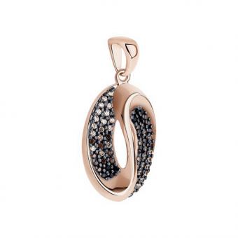 Sokolov Подвеска из серебра 925 пробы с позолотой и фианитом