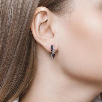 Sokolov Ohrringe aus 925 Silber mit Brillanten