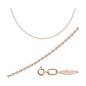 Sokolov set in gold plated 925 silver: cross pendant with zirconia + anchor chain