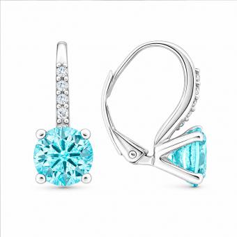 925 silver earrings with zirconia in 2 color variations