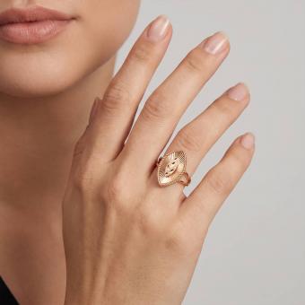 Ladies' signet ring in 585 rose gold