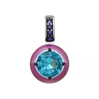 Sokolov Set Ohrhänger & Anhänger aus 925 Silber mit Sitall, Zirkonia und Emaille