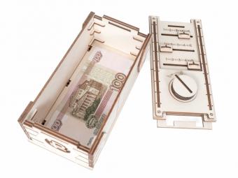 Lemmo 3D-Modell Bausatz Holz-Sparbüchse-Safe