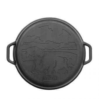 BriZoll Pfannendeckel-Pfanne aus Gusseisen Ø 40 cm