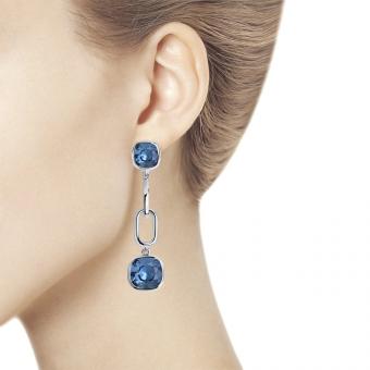 Sokolov Ohrhänger aus 925 Silber mit blauen Kristallen