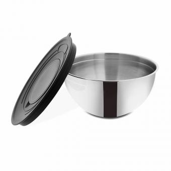 B-Ware BEM Edelstahlschüssel Set mit Reibe und Deckel 16 cm, 20 cm und 24 cm