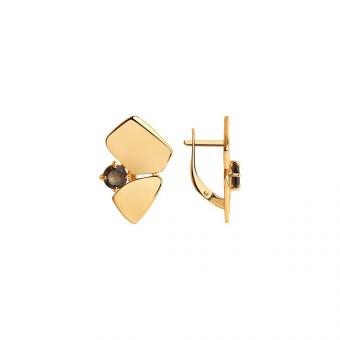 SET Ladies ring in 925 silver with smoke topaz + earrings in 925 silver with smoke topaz | Kaufbei Jewelry