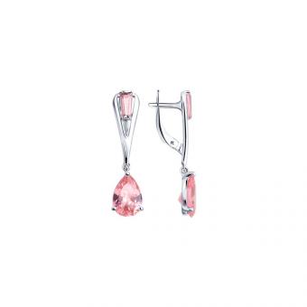 SET Ladies ring, earrings, pendant in 925 silver with pink cubic zirconia + free ladies necklace in silver in 55cm | Kaufbei jewelry