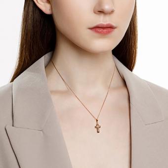 Sokolov Крестик из красного и белого золота 585 пробы