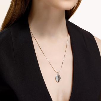 Sokolov Anhänger Ikone aus 925 Silber mit Diamantschliff