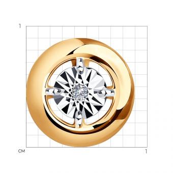 Sokolov Anhänger vergoldet aus 925 Silber mit einem Brillanten
