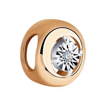 Sokolov set pendant and chain 925 silver with diamond gold plated