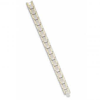 Vivalette Bioenergetisches Magnetarmband aus Edelstahl mit 18K Goldakzenten