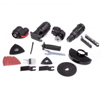 Hausmeister „Multitool“ 10-in-1 Akku-Werkzeugsystem 20 V mit Zubehörkoffer