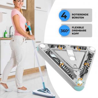 SwiftSweep - Cordless electric broom with 4 interchangeable brushes for corners &amp; surfaces