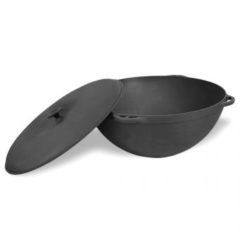 Kaufbei "Fergona" Походная печь/учаг и чугунный казан на 30 литров с крышкой