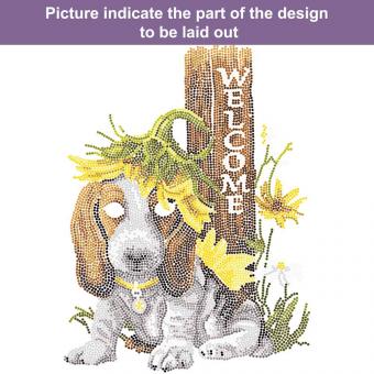 FREYA Set: Diamond Painting "Welcome" Diamond Embroidery (40 x 30 cm)