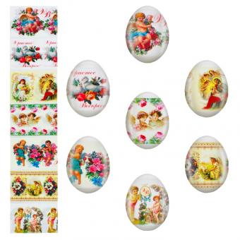 Декоративная пасхальная плёнка - 7 различных мотивов в упаковке (случайный выбор)
