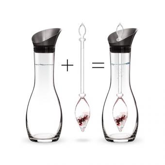 Набор ЛЮБОВЬ Графин Era вкл. колбу с розовым кварцем, гранатом и горным хрусталём, объем 1,3 литра