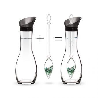 Набор ЭНЕРГИЯ Графин Era вкл. колбу со смесью драгоценных камней изумрудом и горным хрусталём, объем 1,3 литра