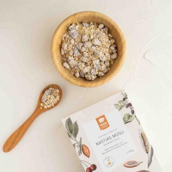 "Настины Мюсли" из пророщенных злаков с клюквой и кедровыми орешками, 400 г