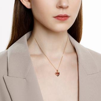 Sokolov Anhänger Herz aus 585 Rotgold mit Rubin und Zirkonia