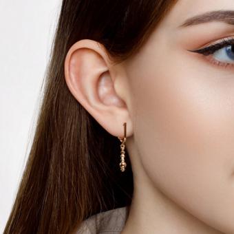 Sokolov Ohrhänger aus 585 Rotgold