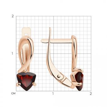 Sokolov Серьги из красного золота 585 пробы с гранатами