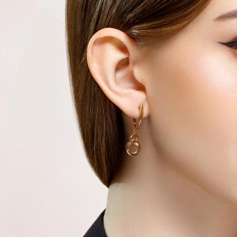 Sokolov earrings gold plated 925 silver with diamonds