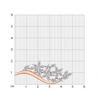 Sokolov Brosche Silber 925 vergoldet mit Zirkonia