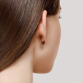 Sokolov Ohrringe aus 925 Silber vergoldet mit Granat und Zirkonia