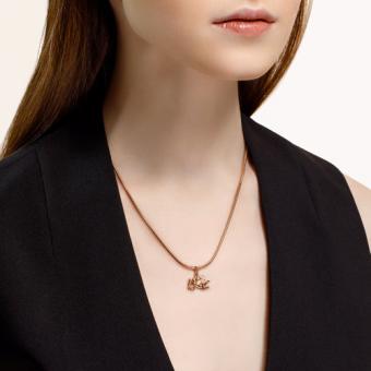 Sokolov set of gold plated 925 silver: angel pendant + necklace